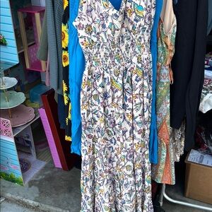 New Look Multicolor Bird Print Maxi Dress